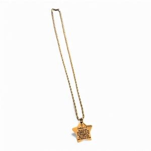 Joshua 1:9 Gold Tone Star Pendant Necklace – Inspirational Christian Jewelry